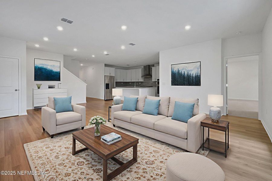 Furnished interior view inside a new home in Brook Forest - Single Family Homes, St. Augustine (Image 7). Furnished interior view inside a new home in Brook Forest - Single Family Homes, St. Augustine (Image 7).