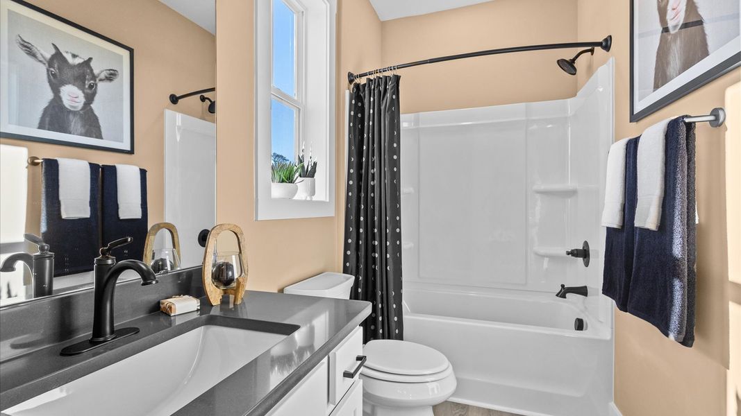 Representative furnished interior of a home built from the Wakefield - Finished Basement by DRB Homes in Pinebrook, Woodruff (Image 32).