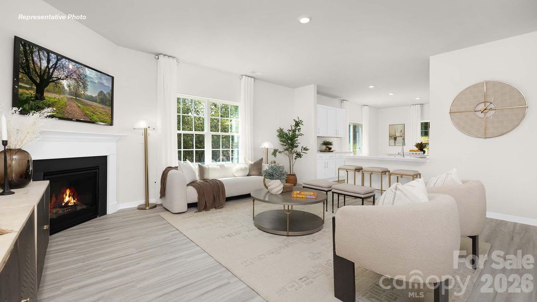 Furnished interior view inside a new home in Calvin Creek, Troutman (Image 3).
