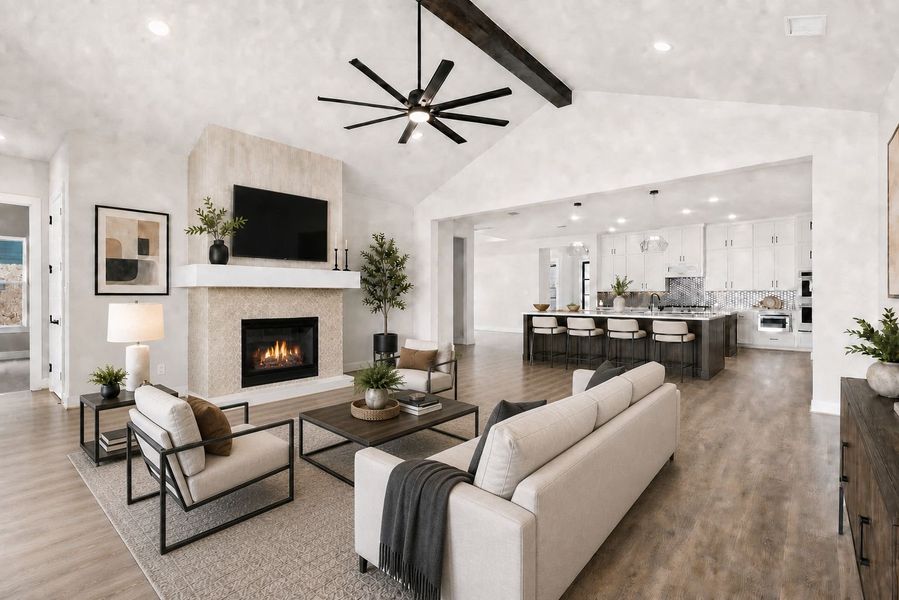 Furnished interior view inside a new home in Leander Estates, Leander (Image 8).