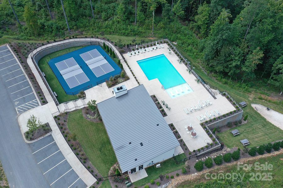 pool and pickleball courts