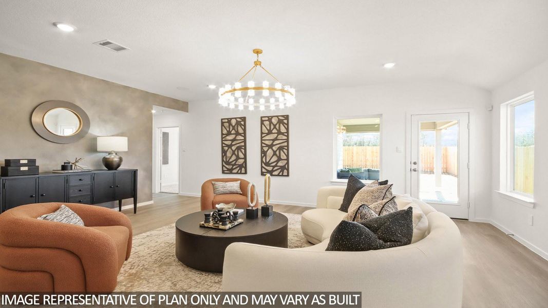 Furnished interior view inside a new home in River Ranch Trails, Dayton (Image 15).