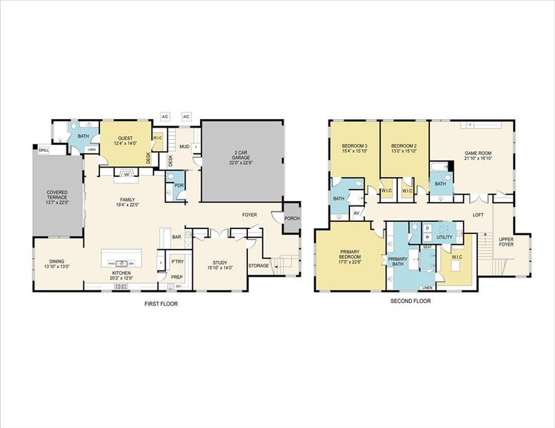 2D floor plan layout of this home in , Dallas, TX (Image 2).