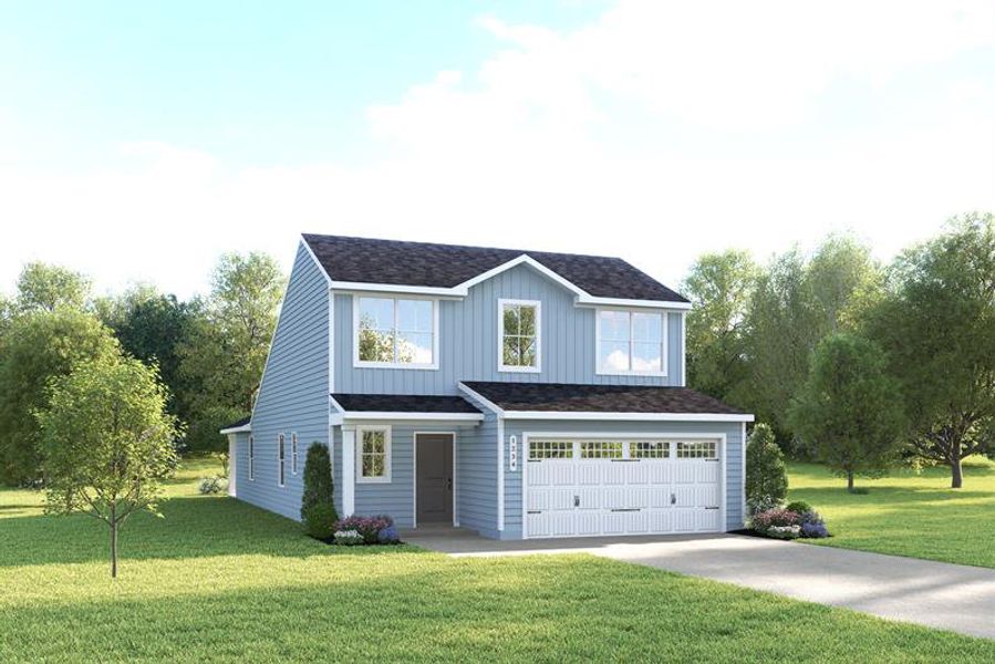Representative exterior photo of a completed home built from the Fairview by Ryan Homes in Somerset, Santee, SC (Image 1).