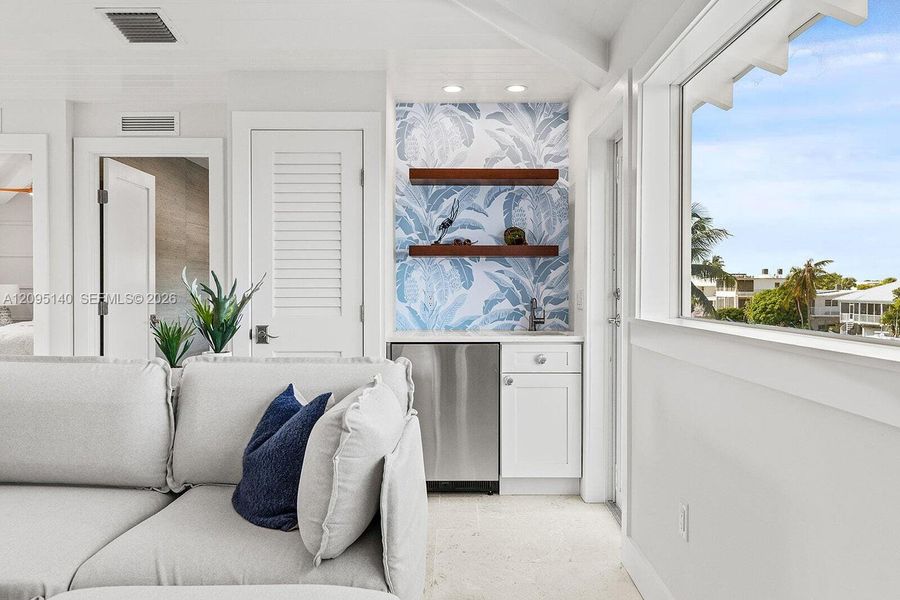 Furnished interior view inside a new home in , Islamorada, Village of Islands (Image 49).