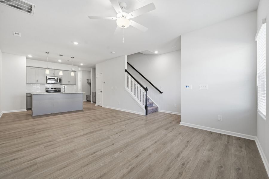 Spacious, unfurnished interior of a new home in Lakeview Village, Charlotte (Image 15). Spacious, unfurnished interior of a new home in Lakeview Village, Charlotte (Image 15).