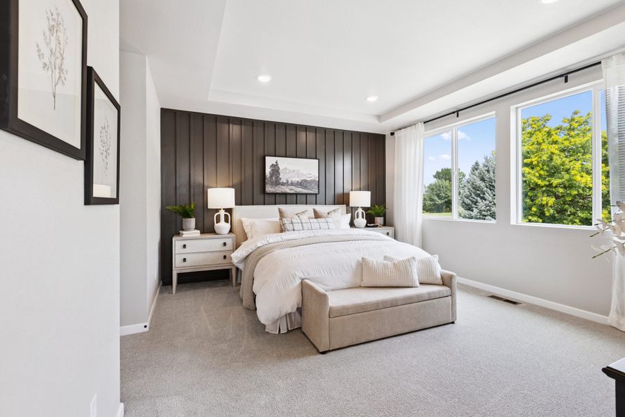 Representative furnished interior of a home built from the Silverton by Landsea Homes in Highlands Preserve, Mead (Image 52).