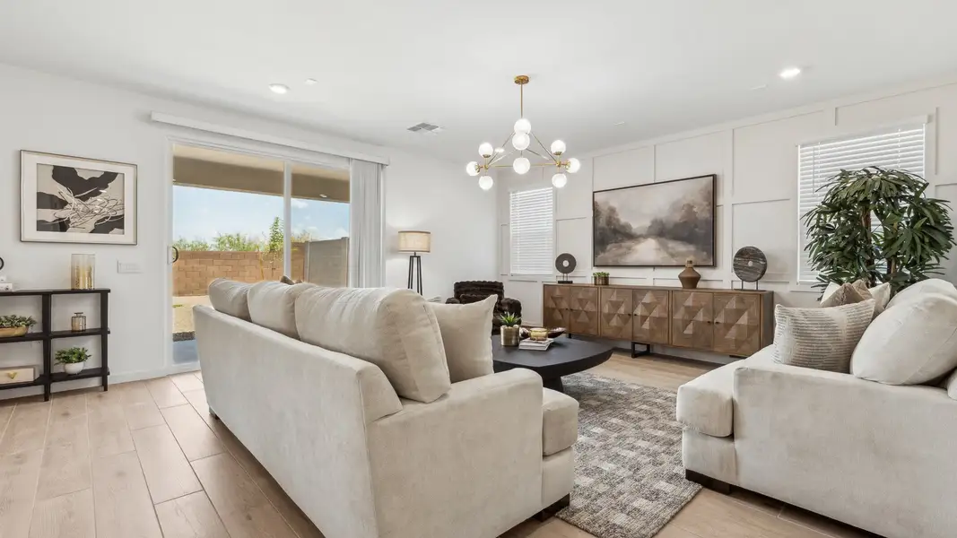 Representative furnished interior of a home built from the Miraval by D.R. Horton in The Ridge at Stone Butte, Phoenix (Image 14).