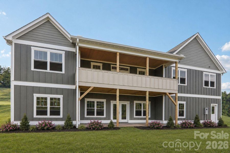 Back View Double Covered Deck