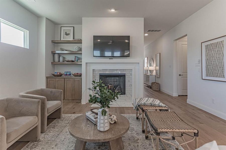 Furnished interior view inside a new home in The Lakes at Parks of Aledo, Aledo (Image 12). Furnished interior view inside a new home in The Lakes at Parks of Aledo, Aledo (Image 12).