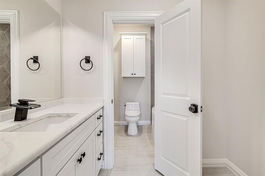 Bed #3 - Carpeted with Walk-in Closet & Ensuite Jack-n-Jill Bath Bed #3 - Carpeted with Walk-in Closet & Ensuite Jack-n-Jill Bath