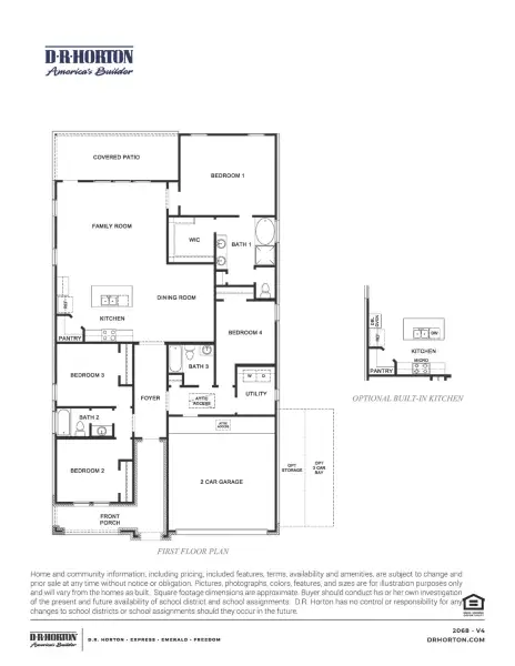 2D floor plan layout for the Lorenzo by D.R. Horton in Lago Mar 60' Homesites, Texas City, TX (Image 4).