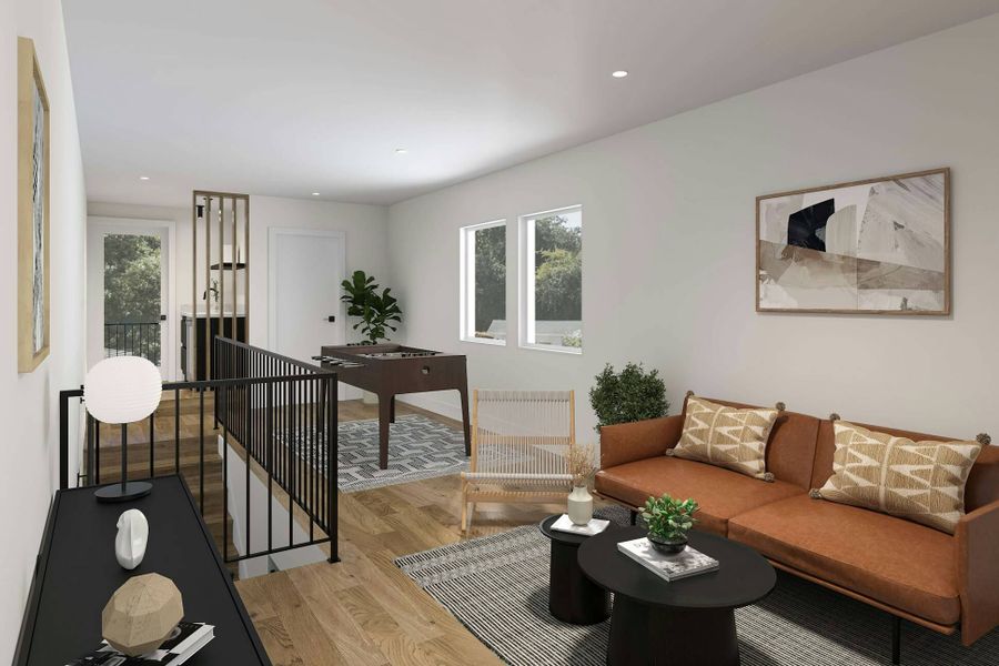 Furnished interior view inside a new home in , Denver (Image 6). Furnished interior view inside a new home in , Denver (Image 6).