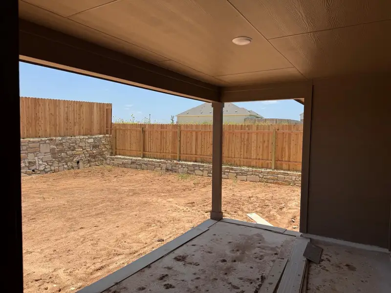 Exterior details and patio area of a home in Hunters Glen, Jarrell (Image 4). Exterior details and patio area of a home in Hunters Glen, Jarrell (Image 4).