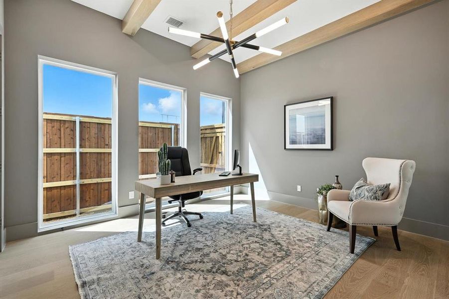 Furnished interior view inside a new home in , Dallas (Image 23). Furnished interior view inside a new home in , Dallas (Image 23).