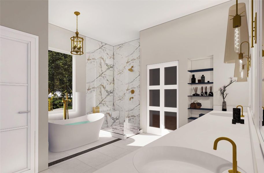 Furnished interior view inside a new home in , Houston (Image 7).