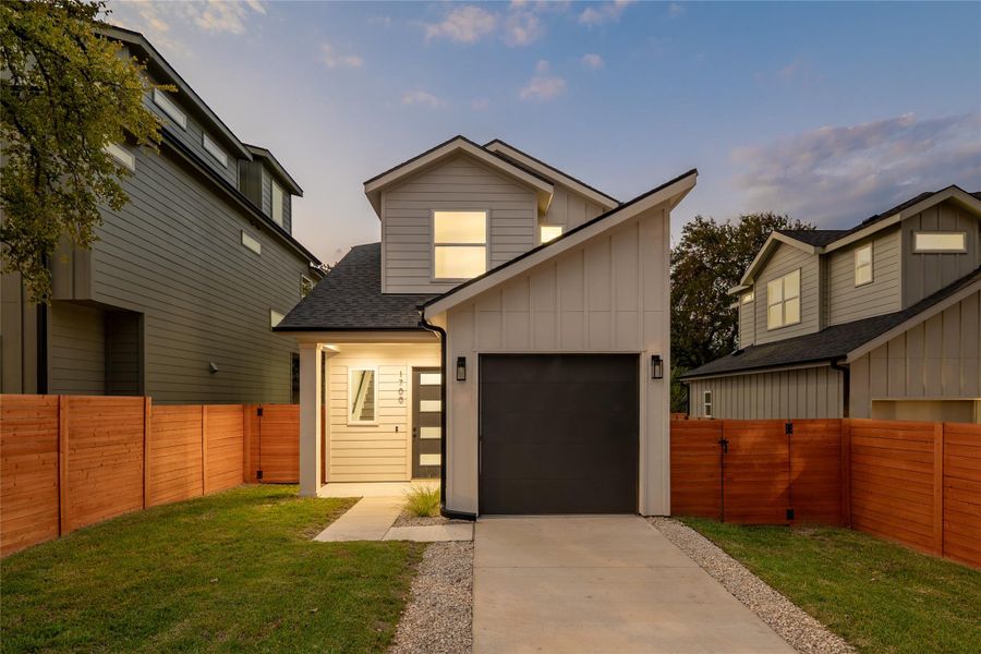 Exterior details and patio area of a home in , Austin (Image 3).