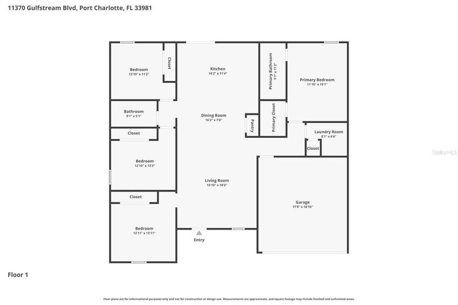 2D floor plan layout of this home in , Port Charlotte, FL (Image 5).