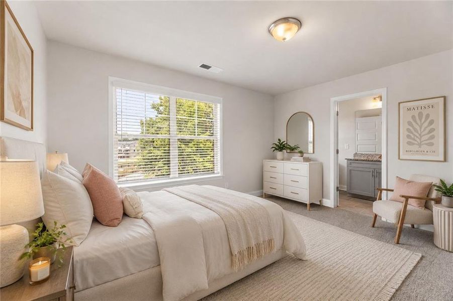 Furnished interior view inside a new home in Towns at Enclave, Lawrenceville (Image 16).