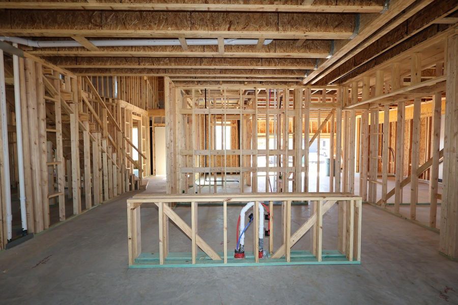 In-progress construction of a new home in Dunham Pointe, Cypress, TX (Image 35).