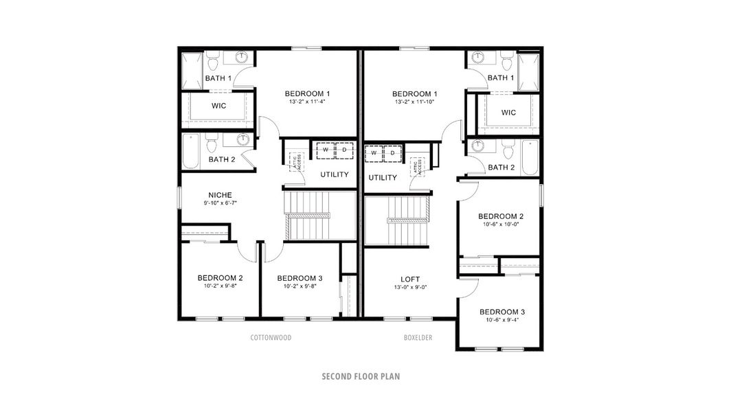 2D floor plan layout for the BOXELDER by D.R. Horton in Ellston Park, Colorado Springs, CO (Image 4). 2D floor plan layout for the BOXELDER by D.R. Horton in Ellston Park, Colorado Springs, CO (Image 4).