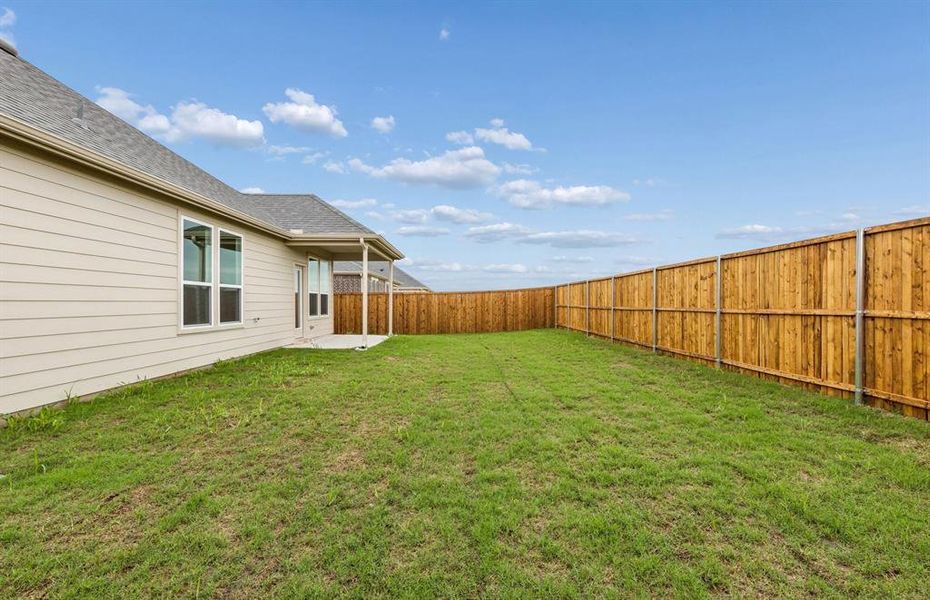 Large fenced-in backyard