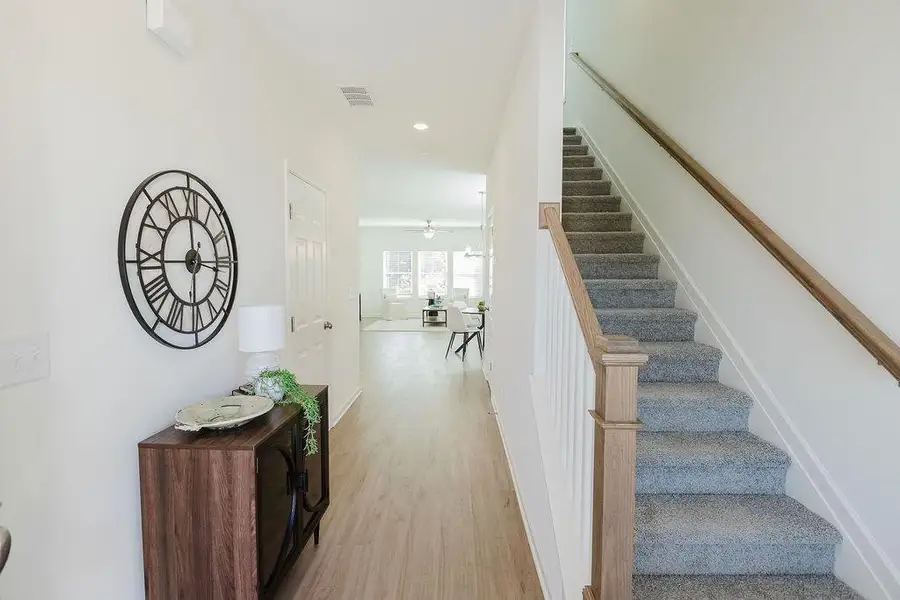 Furnished interior view inside a new home in Downtown Fausett, Dawsonville (Image 2). Furnished interior view inside a new home in Downtown Fausett, Dawsonville (Image 2).
