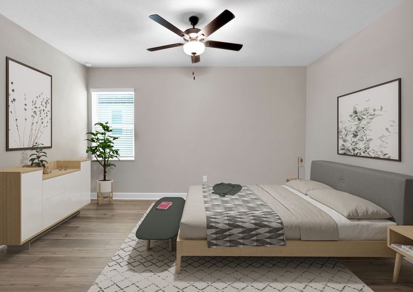 Unwind in the master bedroom after a long day