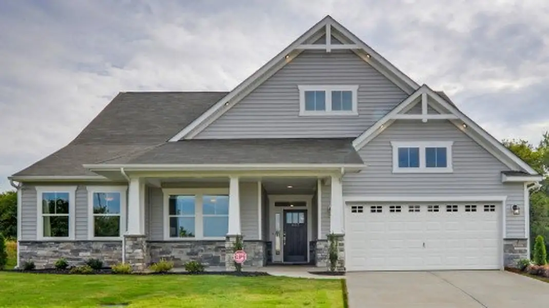 Representative exterior photo of a completed home built from the Sullivan by Eastwood Homes in Chasewood, Charlotte, NC (Image 2).