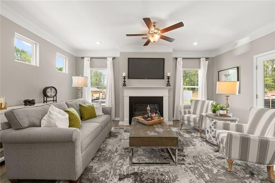 Furnished interior view inside a new home in Sanders Park, Austell (Image 12).