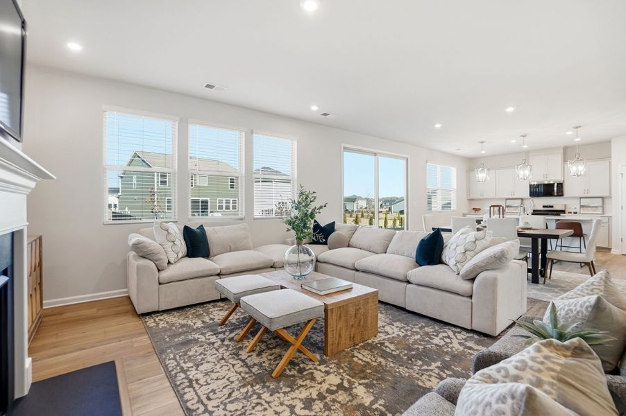 Furnished interior view inside a new home in Waxhaw Landing, Monroe (Image 8).