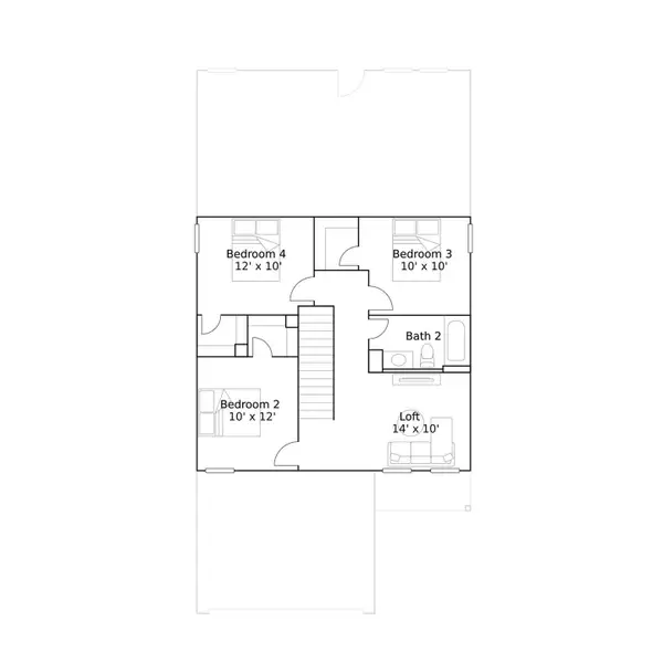 2D floor plan layout of this home in Sweetgrass Village, Crosby, TX (Image 3).