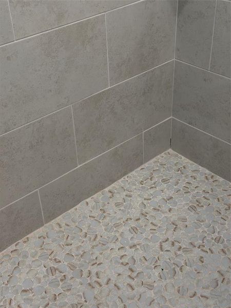 Bathroom view of tiled shower Bathroom view of tiled shower