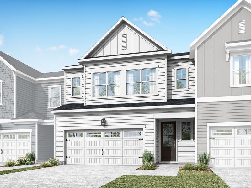 Representative exterior photo of a completed home built from the Silas by Tri Pointe Homes in The Townes at Willow Park, Cary, NC (Image 13).