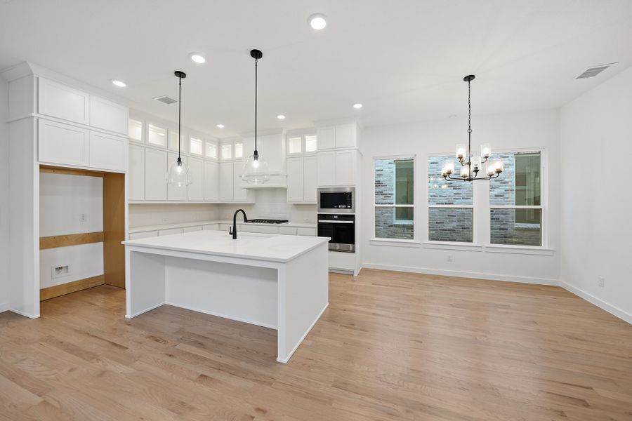 Furnished interior view inside a new home in Light Farms Brenham - 40' Lots, Celina (Image 8).