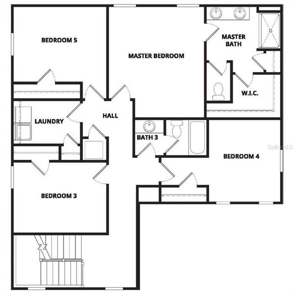 2D floor plan layout of this home in Citrus Place, Babson Park, FL (Image 6).