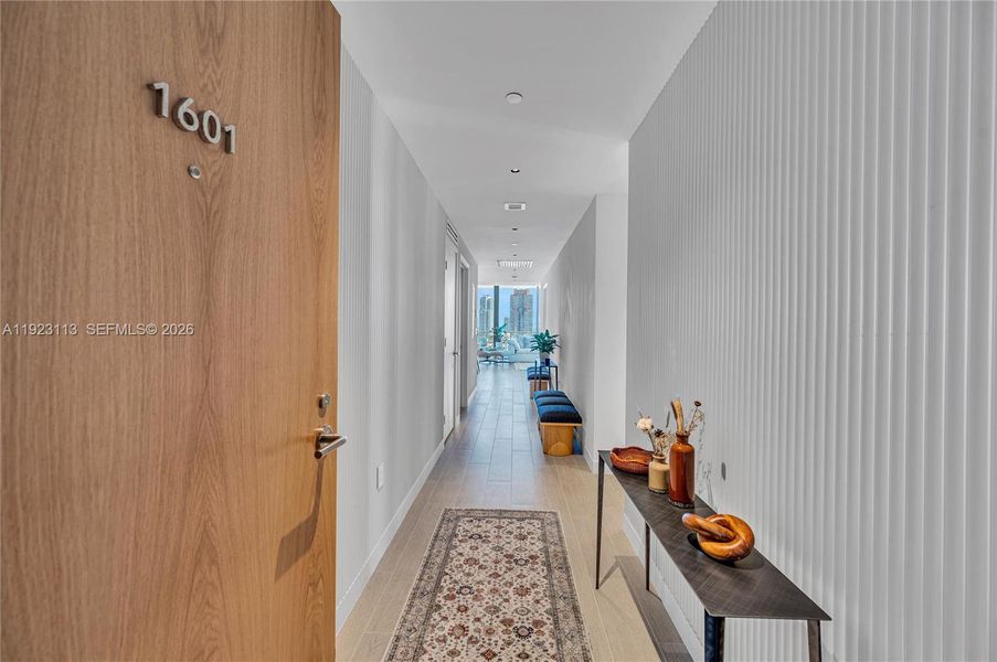 Furnished interior view inside a new home in Five Park, Miami Beach (Image 21).