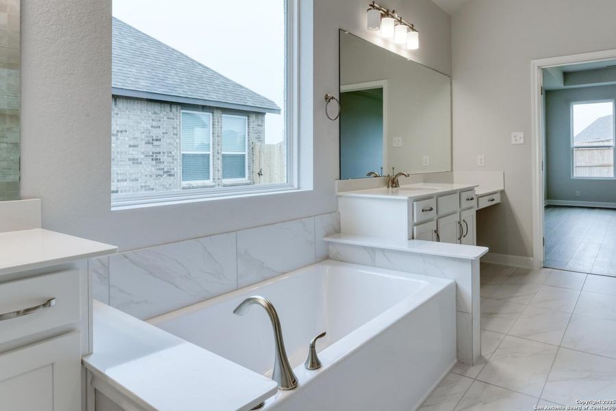 Furnished interior view inside a new home in The Heritage at Saddlebrook Ranch 70's, Schertz (Image 7). Furnished interior view inside a new home in The Heritage at Saddlebrook Ranch 70's, Schertz (Image 7).