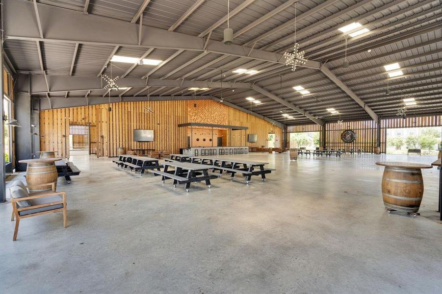 Garage with wood walls Garage with wood walls