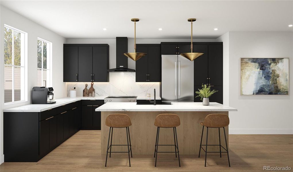 Furnished interior view inside a new home in , Denver (Image 12).