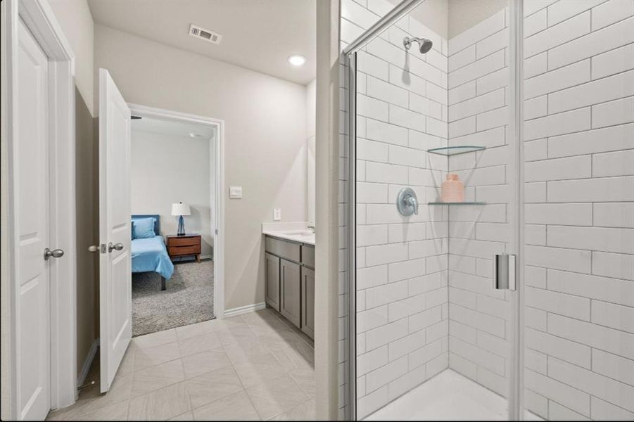 Furnished interior view inside a new home in , Fort Worth (Image 20).