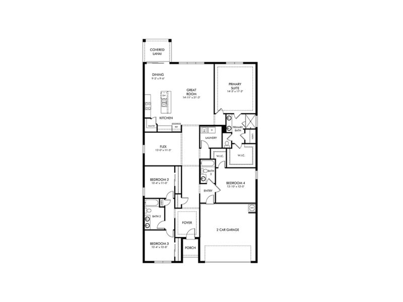 2D floor plan layout of this home in Coasterra - Reserve Series, Palmetto, FL (Image 1).