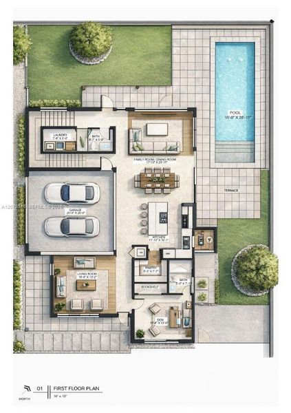 2D floor plan layout of this home in , Cutler Bay, FL (Image 3).