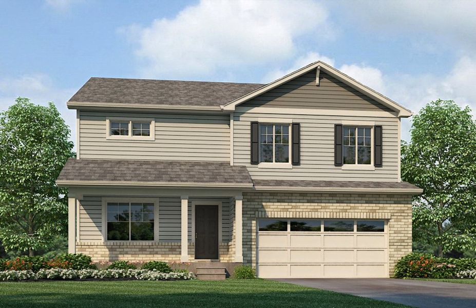 Representative exterior photo of a completed home built from the Henley by D.R. Horton in Timberleaf, Thornton, CO (Image 1). Representative exterior photo of a completed home built from the Henley by D.R. Horton in Timberleaf, Thornton, CO (Image 1).