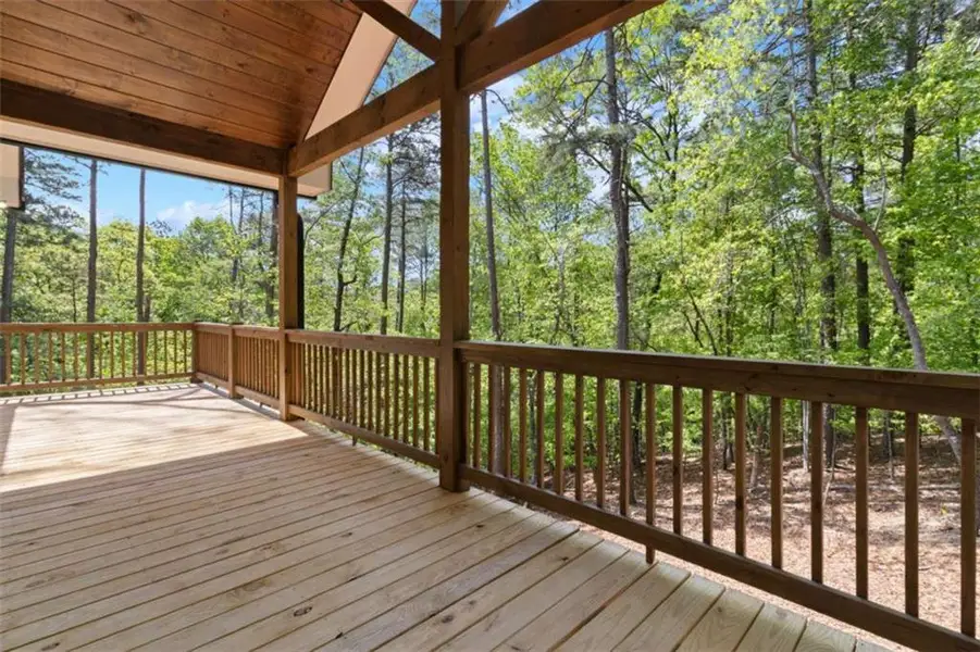 Exterior details and patio area of a home in , Ellijay (Image 29).