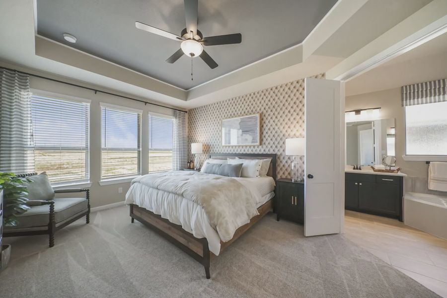 Representative furnished interior of a home built from the Bradford by Chesmar Homes in Jordan Ranch 55's, Fulshear (Image 5).
