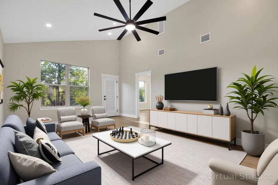 Living Room Virtually Staged