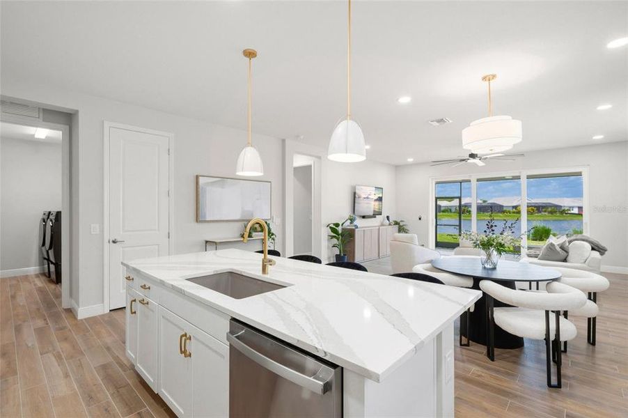 Furnished interior view inside a new home in LakeHouse Cove at Waterside, Sarasota (Image 37). Furnished interior view inside a new home in LakeHouse Cove at Waterside, Sarasota (Image 37).