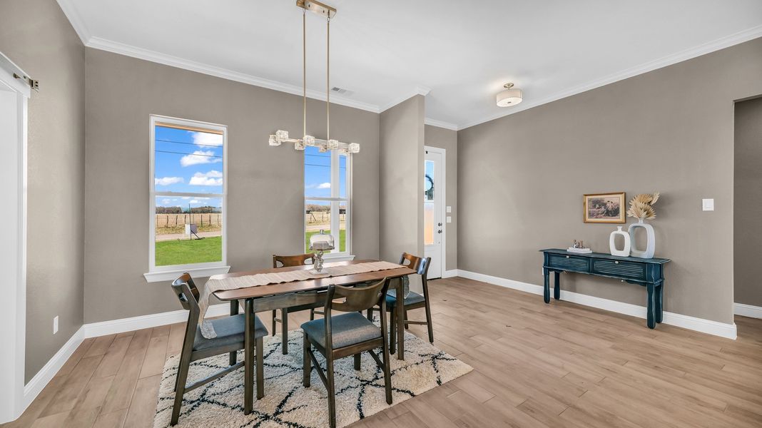 Representative furnished interior of a home built from the Clementine by Zeal Home Builders in Saddle Crest Estates, Weatherford (Image 18).