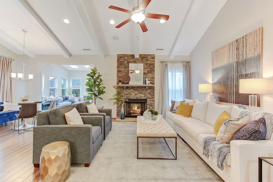 Representative furnished interior of a home built from the Ashton by Keystone Homes NC in Weybridge, Burlington (Image 14).